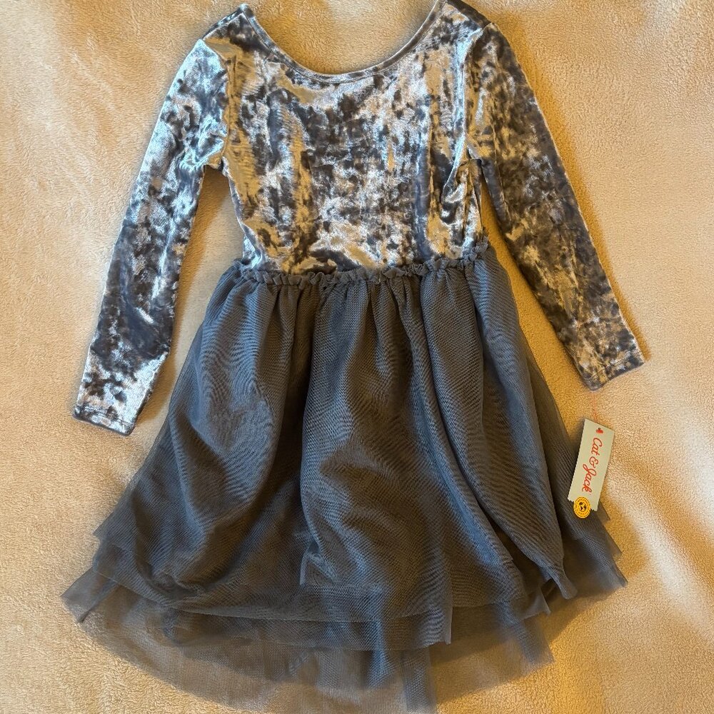CAT & JACK Girl's Special Occasion Dress Size 4/5 Toddler in Color Gray - Picture 1 of 2